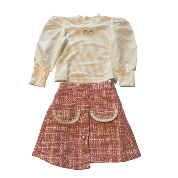 NWOT Toddler Girl's 2 Piece Skirt/Top Fall/Winter European Size 90 US Size 2-3 - Picture 1 of 5